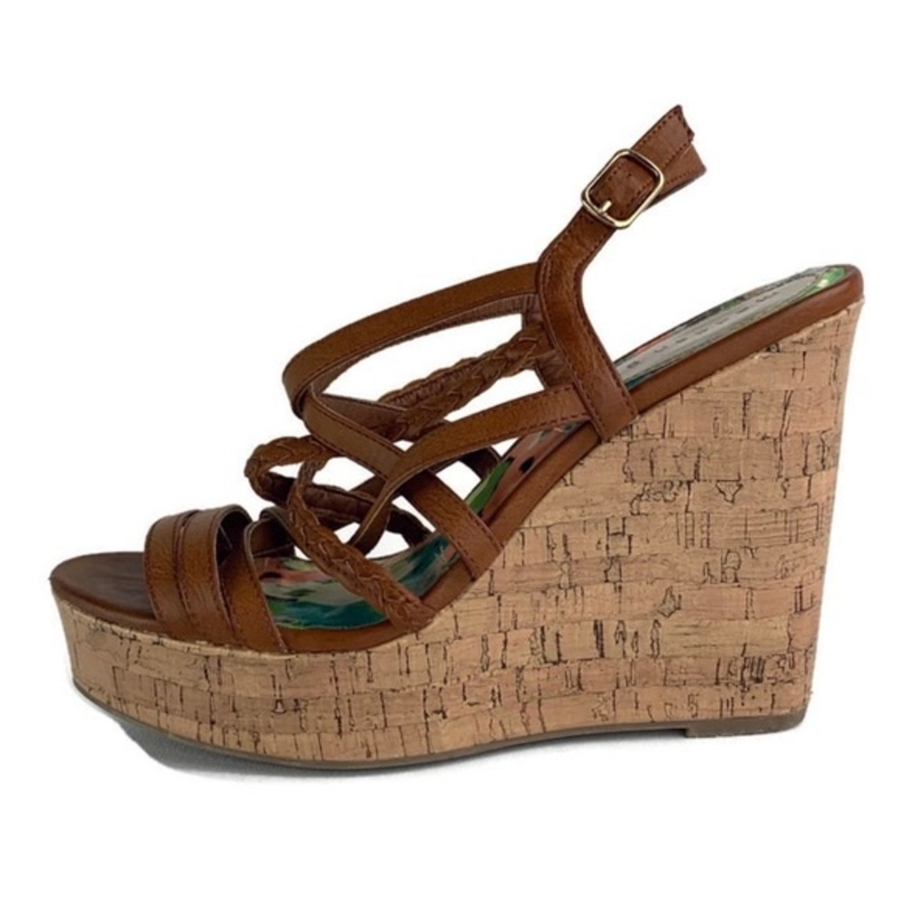 Steve Madden Brown Cork Wedge Sandal